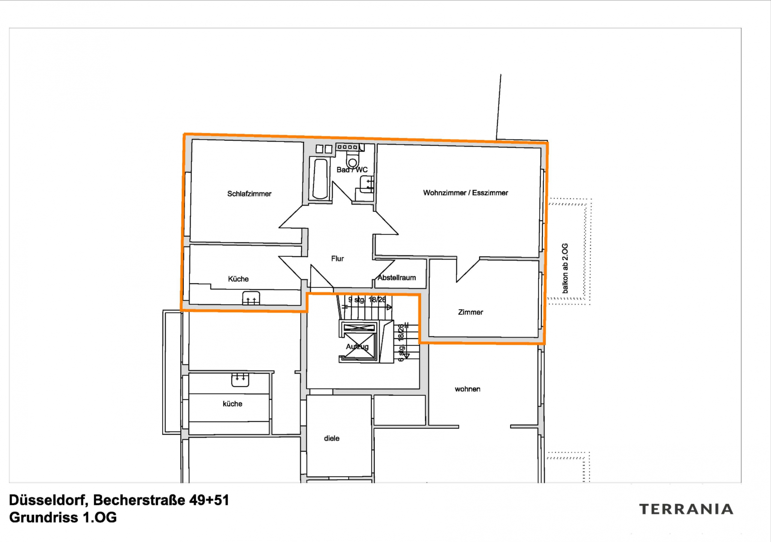 Direkt von Eigentümer: Moderne, lichtdurchflutete Wohnung in Hochschulnähe - Grundriss 1.OG  2023 0810
