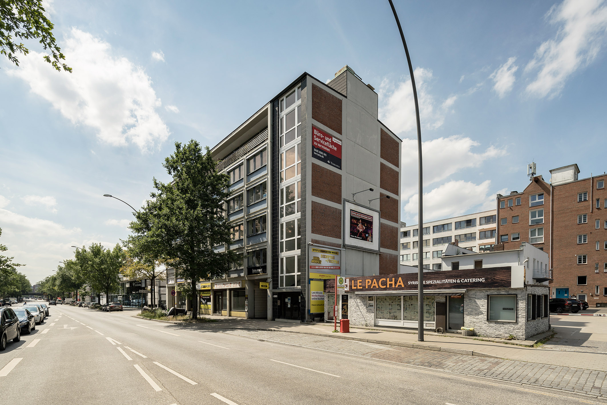 Direkt vom Eigentümer: Großzügige Werkstattfläche mit Loftcharakter nahe City-Süd - Ansicht Vordergebäude von Süderstraße, aus Richtung Ausschläger Weg
